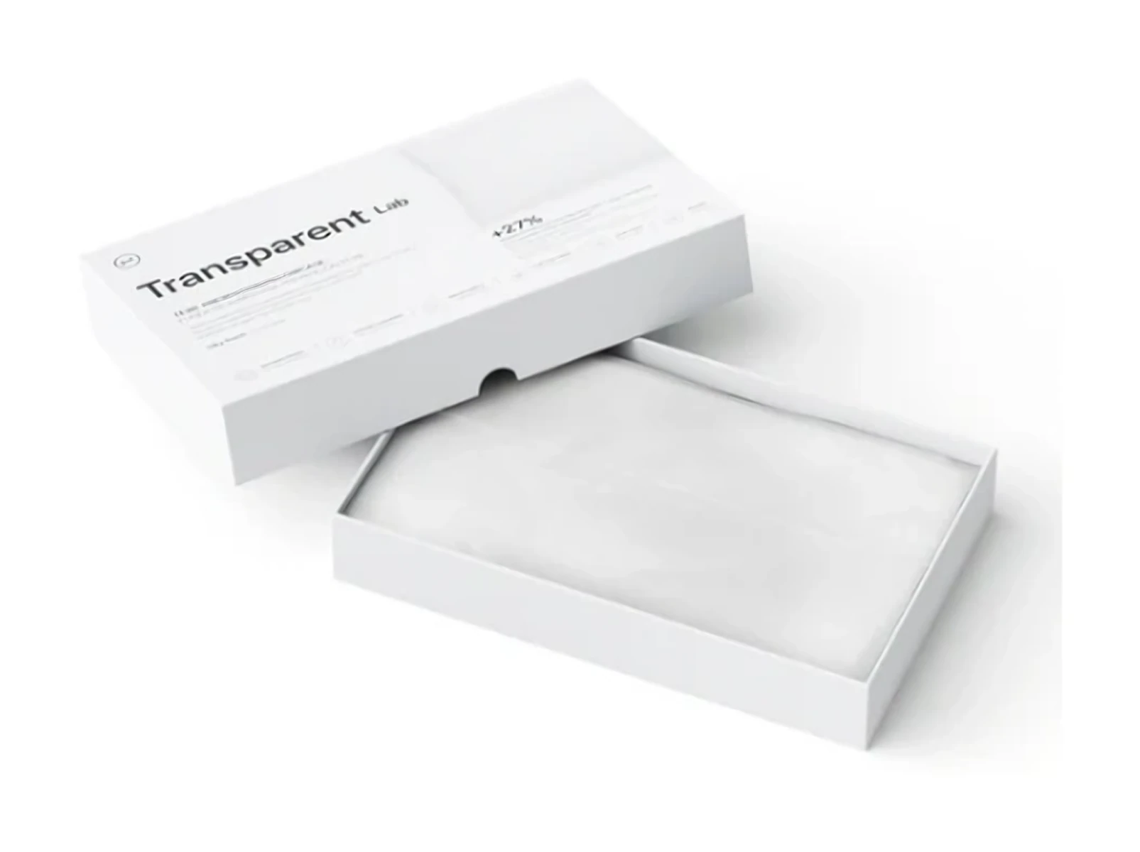 TRANSPARENT-LAB - PILLOWCASE (Standard Size 50 x 90 cm) | Білизна постільна, наволочка зі зволожуючими та антивіковими властивостями з синтетичних волокон (Meryl 100% ) 1 шт