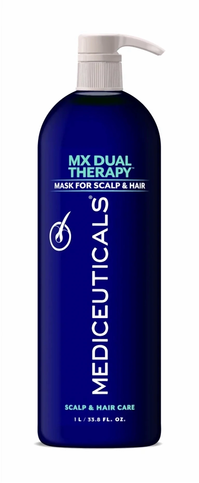 Відновлююча та антивікова маска для волосся і шкіри голови Mediceuticals MX Dual Therapy, 1000 мл