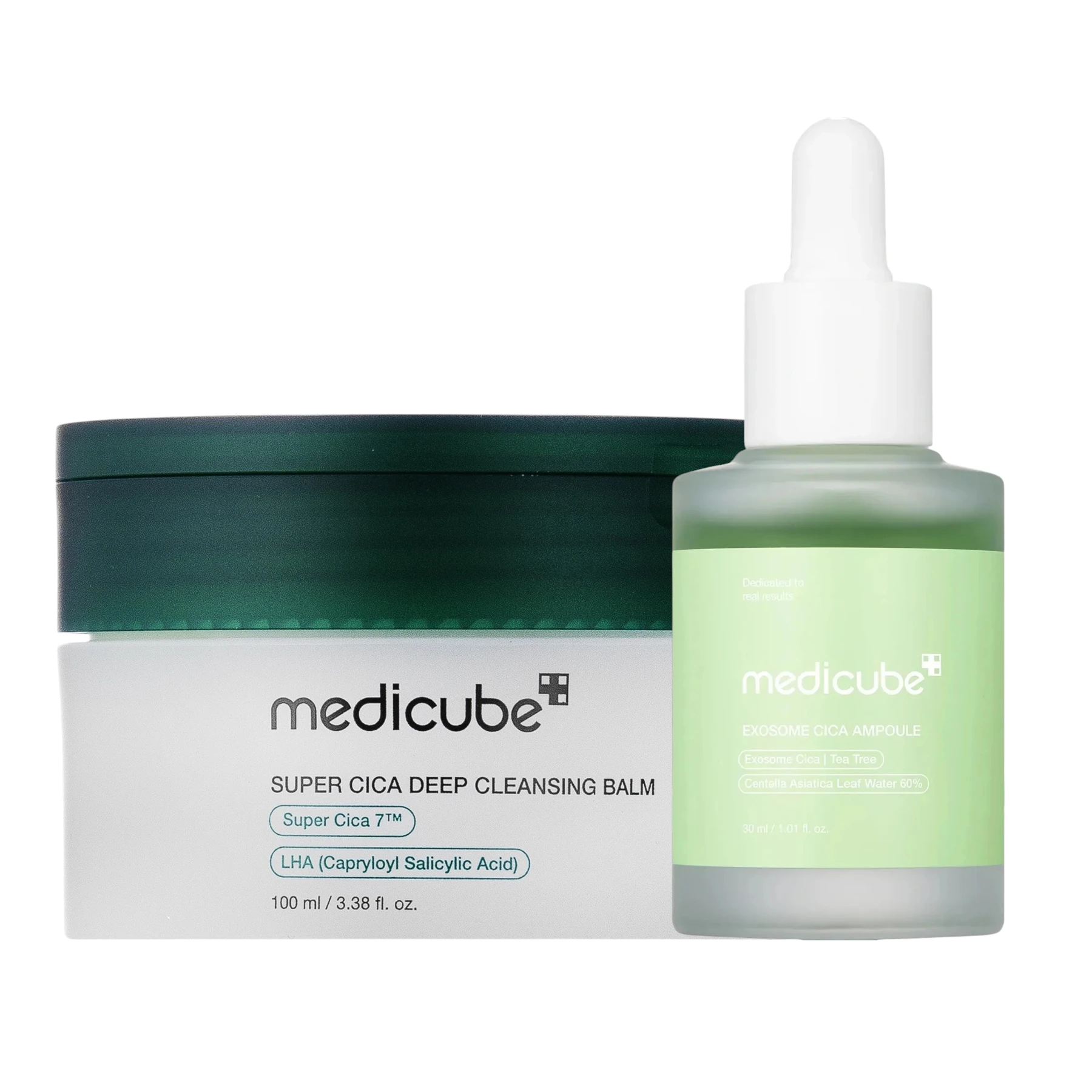 Набір для глибокого очищення та заспокоєння шкіри Medicube Super Cica Deep Cleansing Balm & Exosome Cica Ampoule