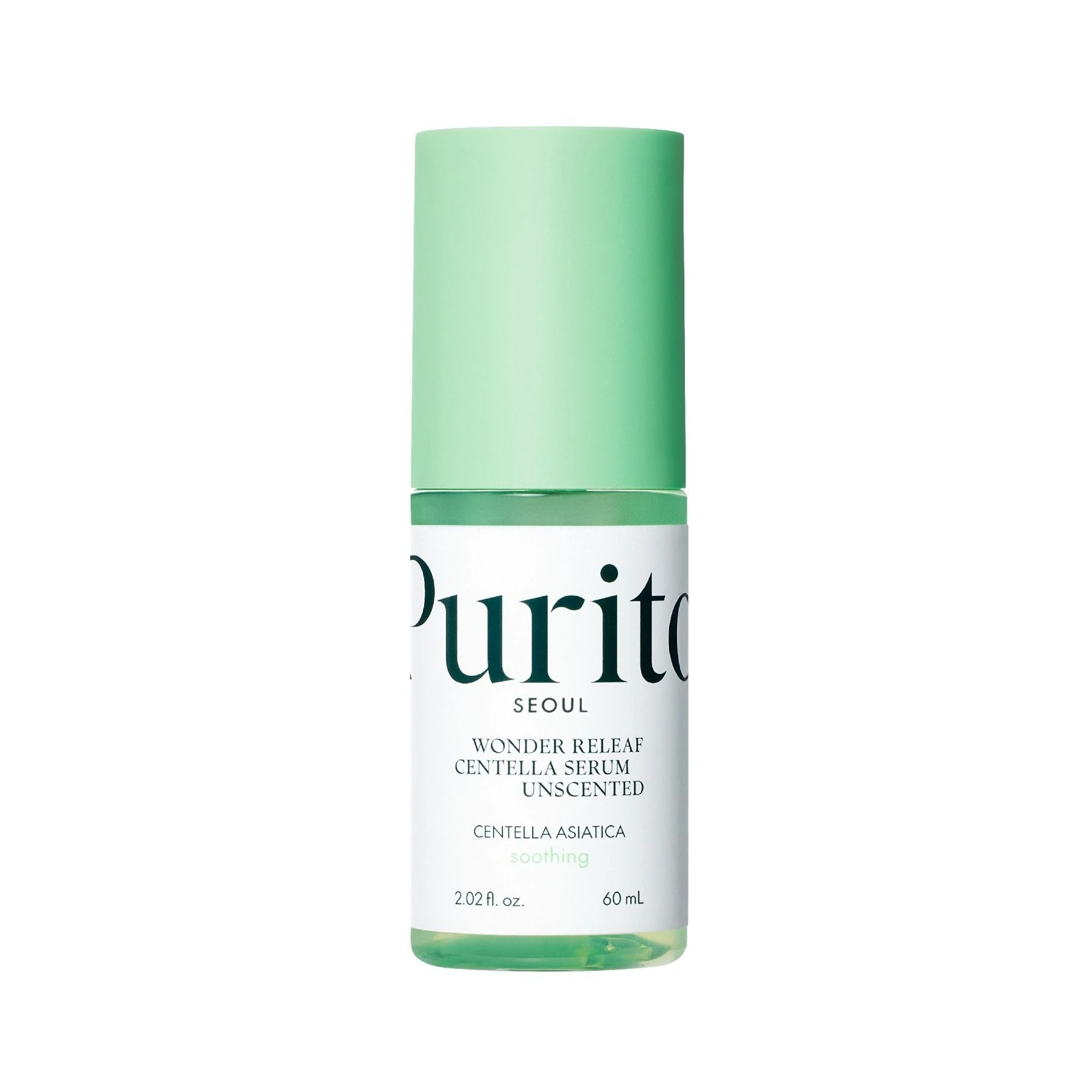 Заспокійлива сироватка з центеллою без ефірних олій Purito SEOUL Wonder Releaf Centella Serum Unscented, 60 мл