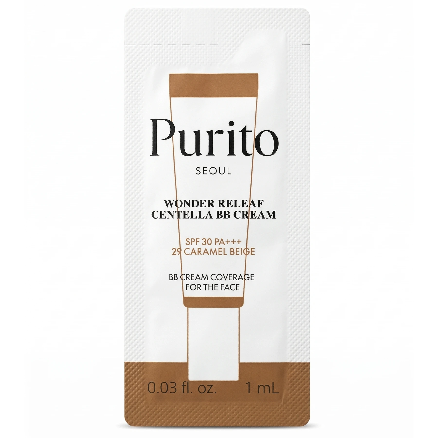 BB-крем з екстрактом центелли Purito SEOUL Cica Clearing BB Cream BB Cream 29 Caramel Beige, 1 мл