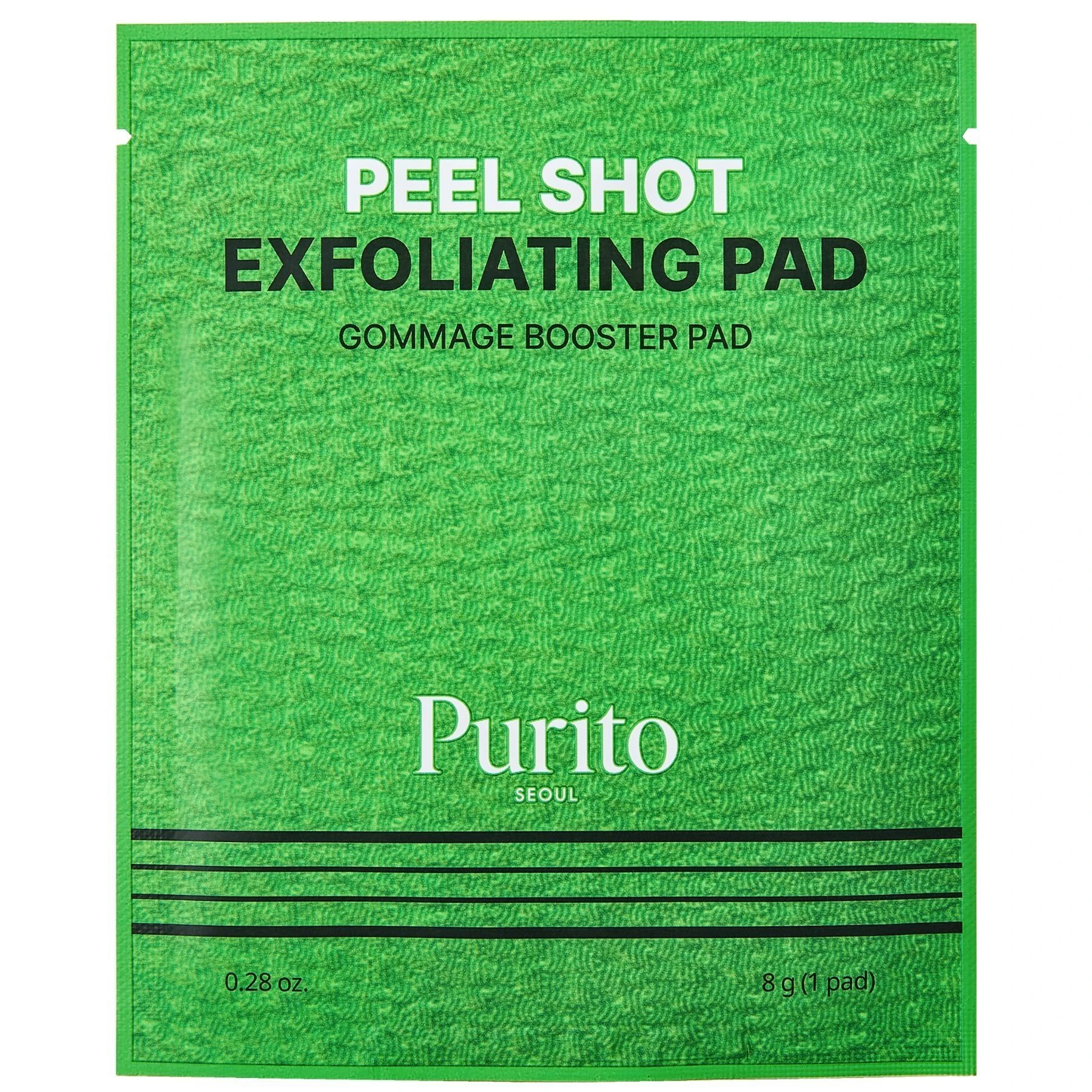 Пілінг-педи з деревним вугіллям та ензимами Purito Seoul Peel Shot Exfoliating Pad, 1 шт * 8 г