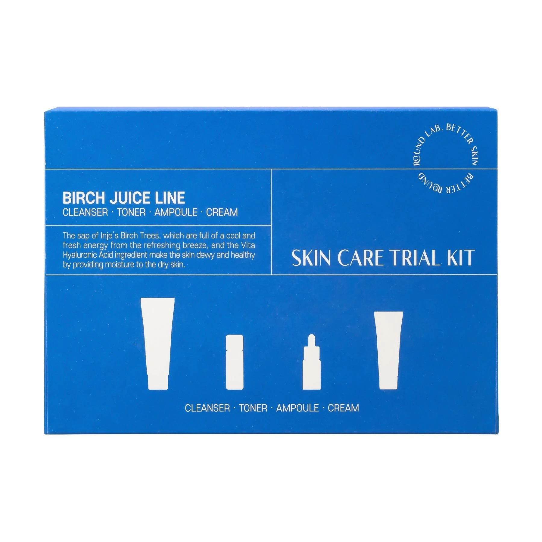 Набір мініверсій засобів з березовим соком ROUND LAB Birch Juice Trial Kit, 4 в 1