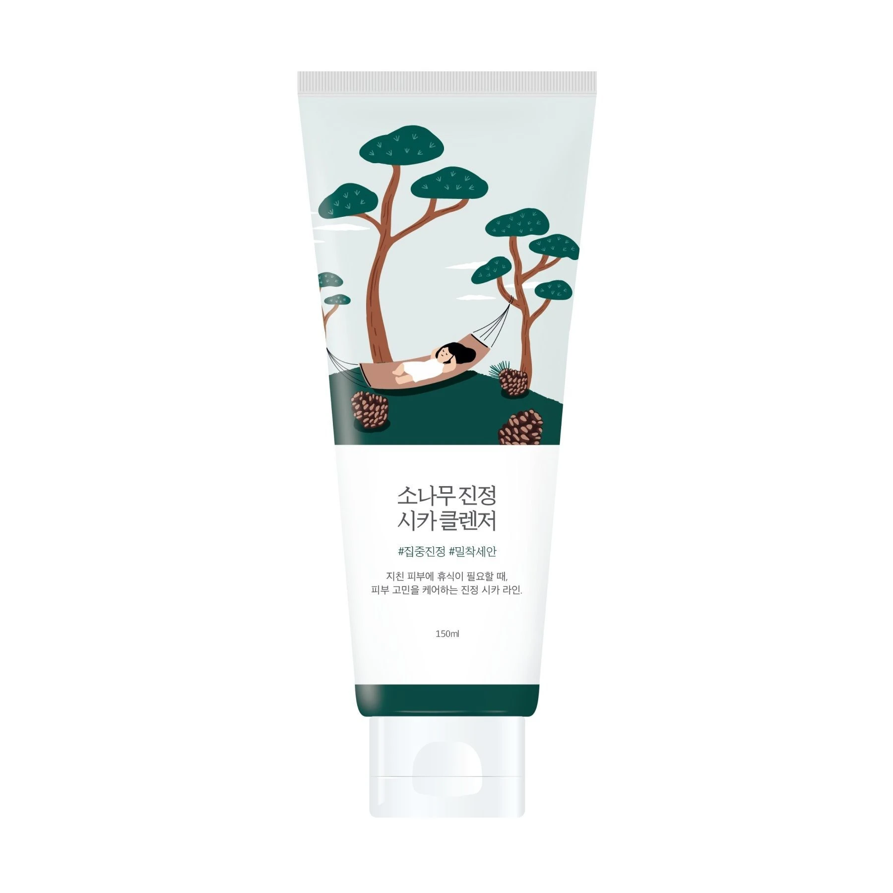 Очищувальна пінка з екстрактом голок сосни ROUND LAB Pine Calming Cica Cleanser, 150 мл