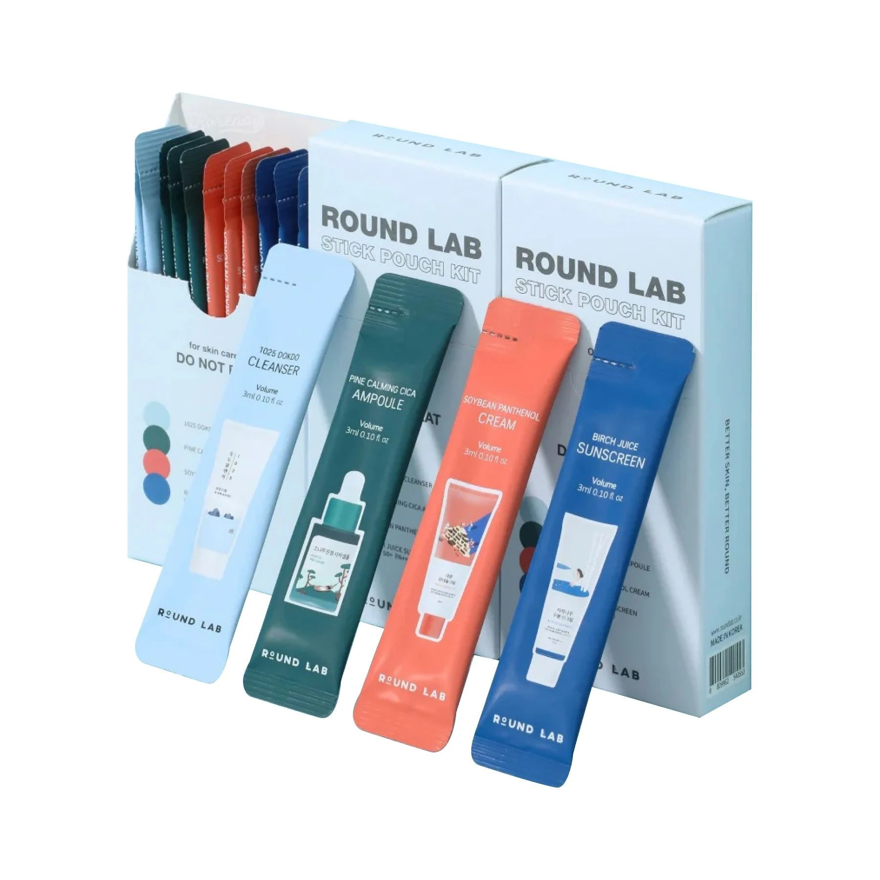 Набiр мініатюр ROUND LAB Stick Pouch Kit, 4 в 1