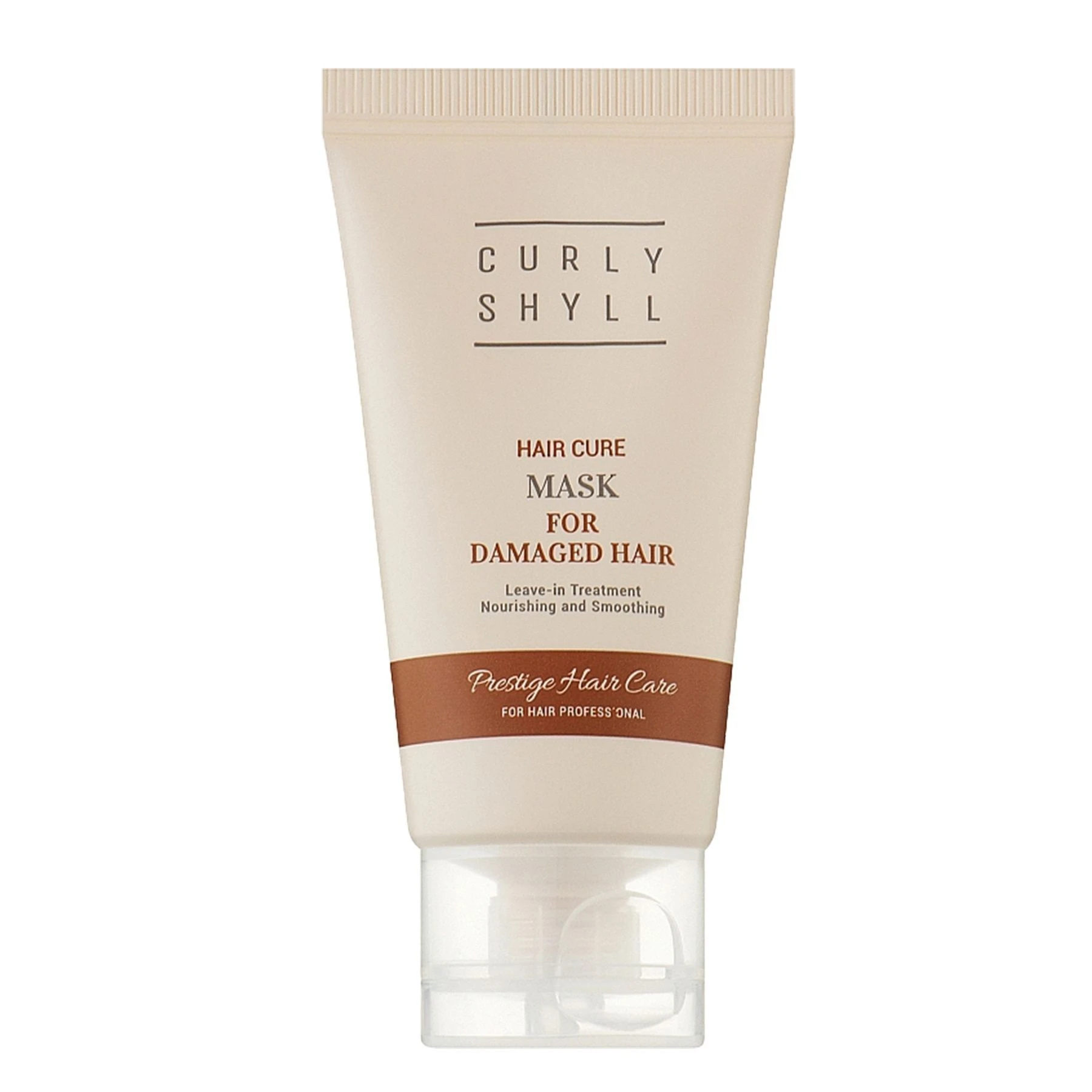 Незмивна термозахисна маска для пошкодженого волосся CURLYSHYLL Hair Cure Mask, 40 мл, Мініатюра