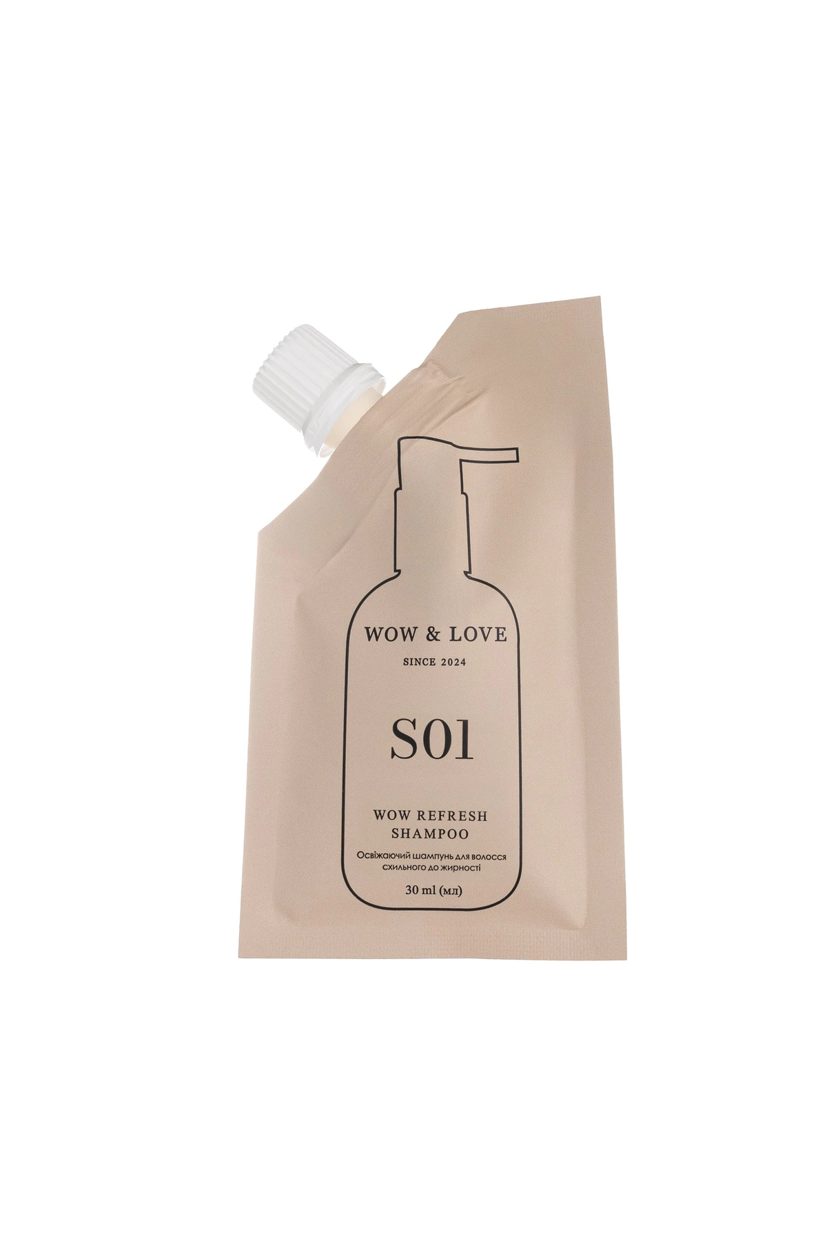Освіжальний шампунь wow&Love Refresh Shampoo · 30 мл