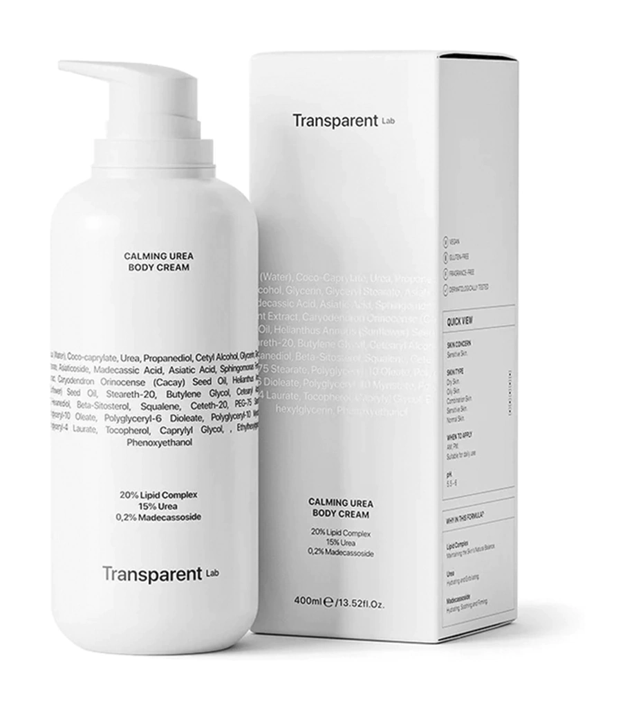 TRANSPARENT-LAB - CALMING UREA BODY LOTION | Заспокійливий лосьйон для тіла з сечовиною, 400 мл