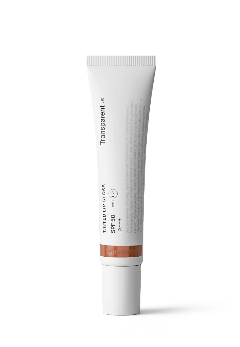 Бальзам для губ з SPF 50 кольору терракота Transparent Lab TERRACOTA- TINTED LIPGLOSS SPF, 15 мл