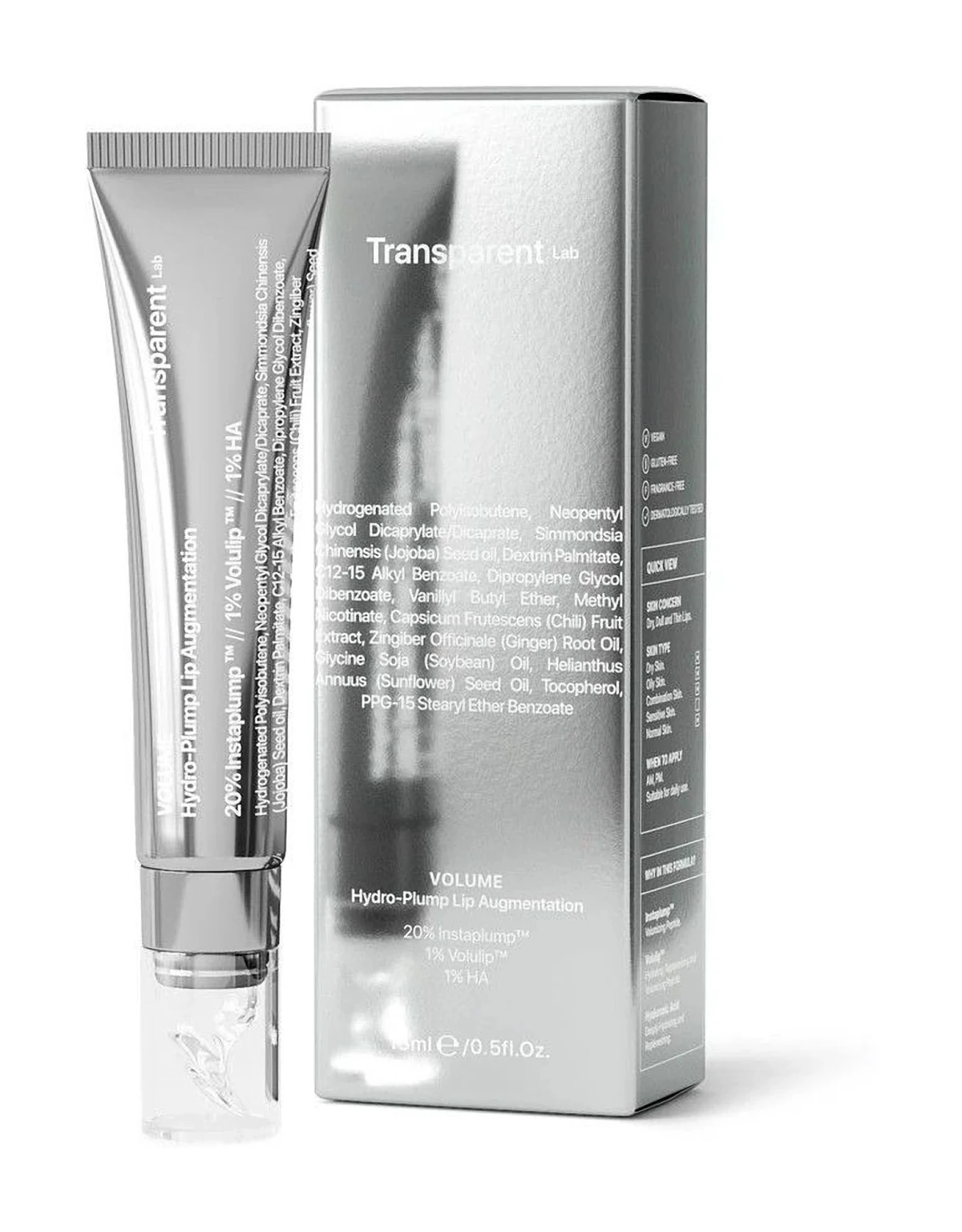 TRANSPARENT-LAB - VOLUME HYDR0-PLUMP LIP AUGMENTATION | Бальзам для збільшення губ, 15 мл